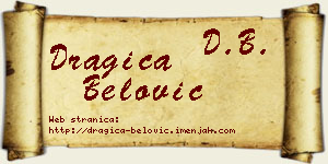 Dragica Belović vizit kartica